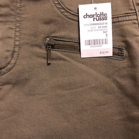Charlotte Russe Olive Green Pants NEW WITH TAG - Picture 3 of 3